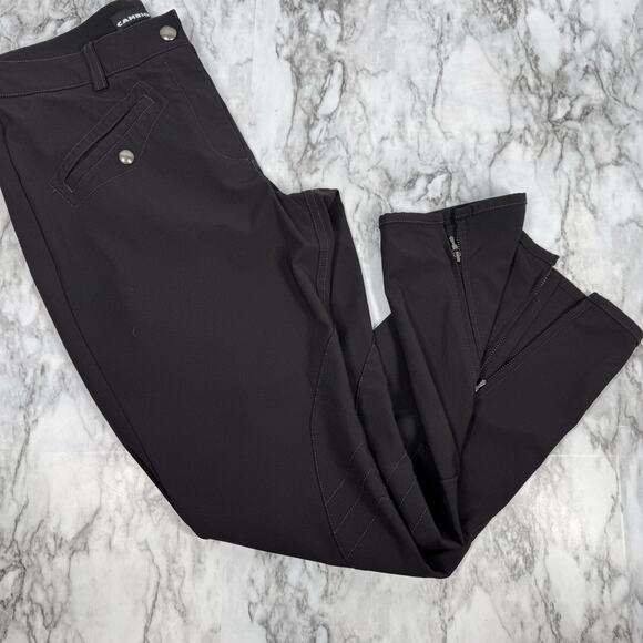 Cambio Chocolate Brown Equestrian Style Zip Ankle Dress Pants Breeches Old Money - Picture 1 of 13